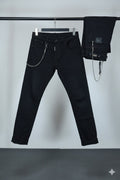 Jean Negro Slim Fit con Cadena Metálica