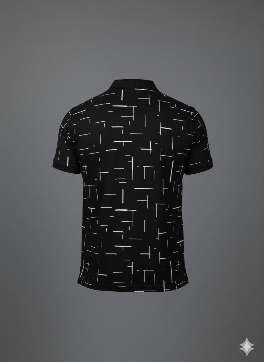 CAMISETA TIPO POLO NEGRA