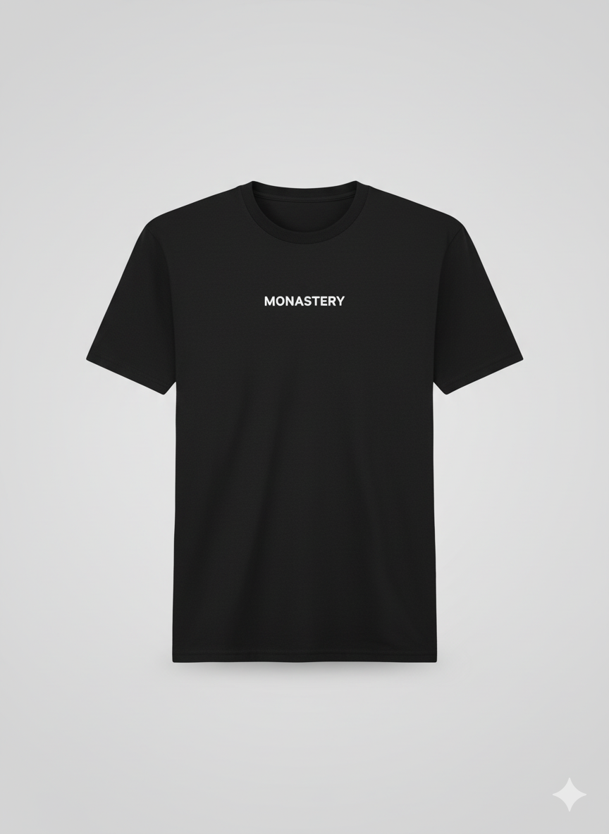 CAMISETA NEGRA CON DISEÑO EN ESPALDA Y PECHO