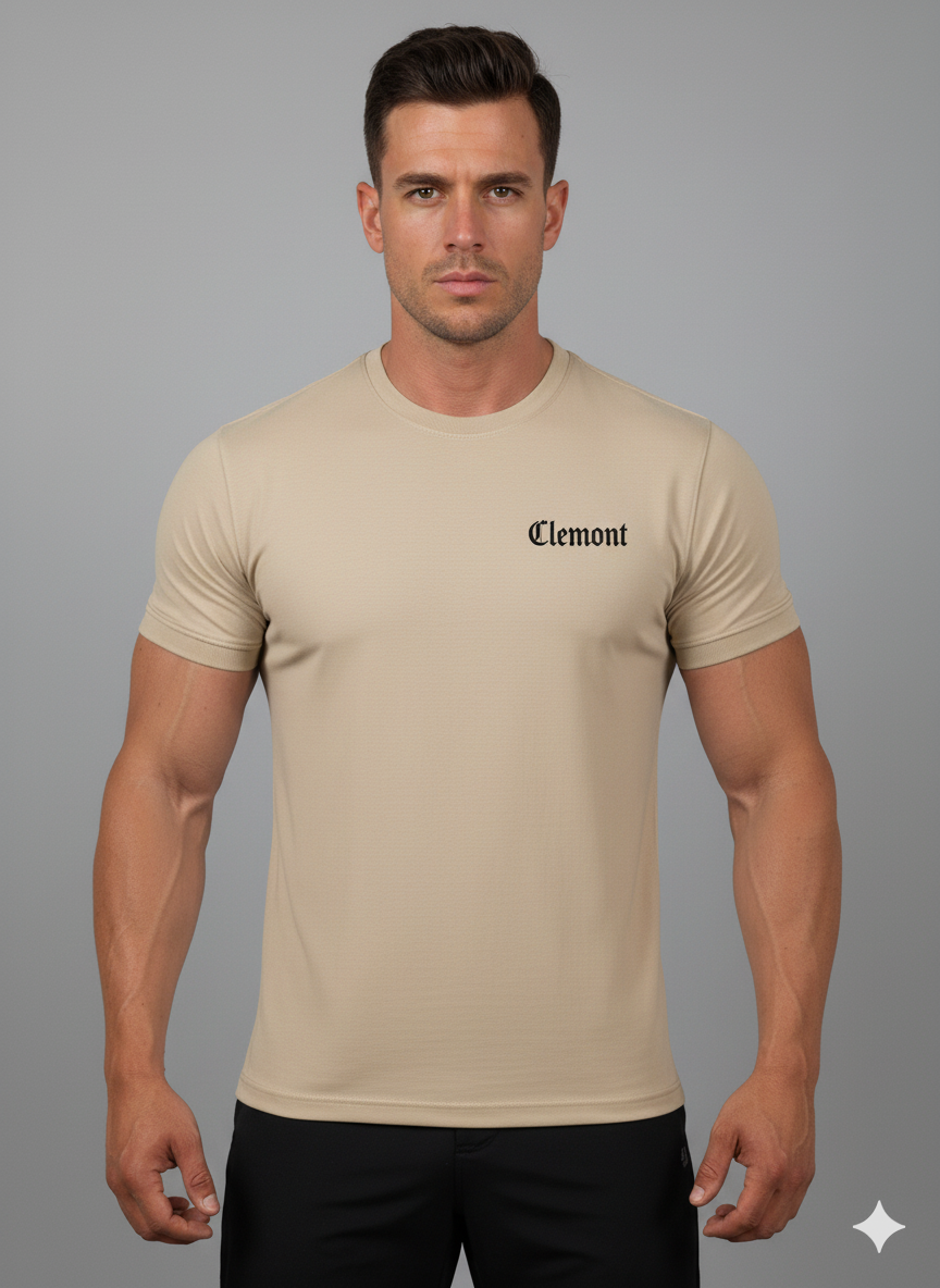CAMISETA BEIGE HORMA NORMAL