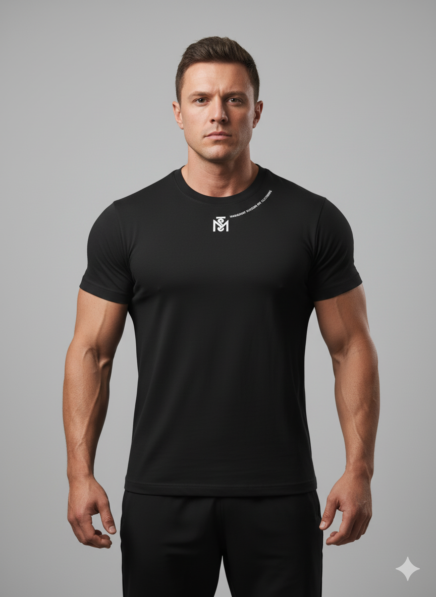 CAMISETA NEGRA HORMA REGULAR