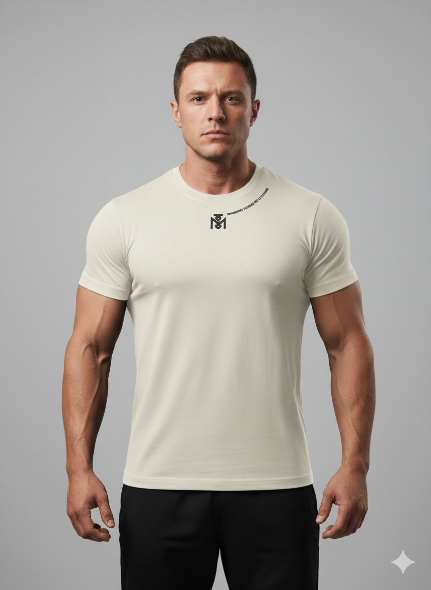 CAMISETA BEIGE HORMA REGULAR