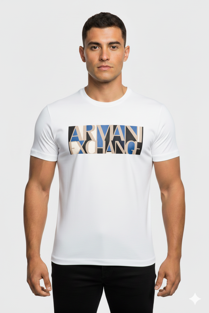 Camiseta blanca Estampada Estilo Moderno