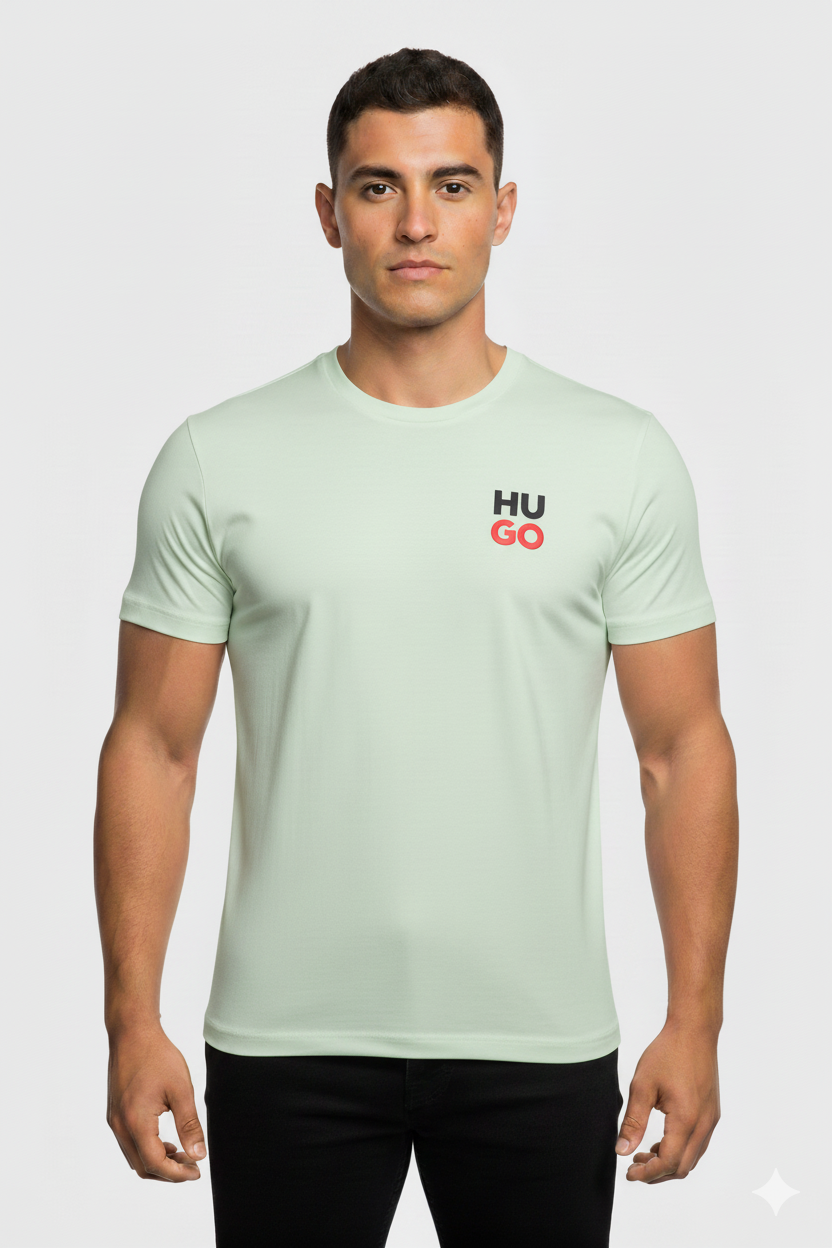 Camiseta Verde Hombre – Estilo Gráfico Moderno