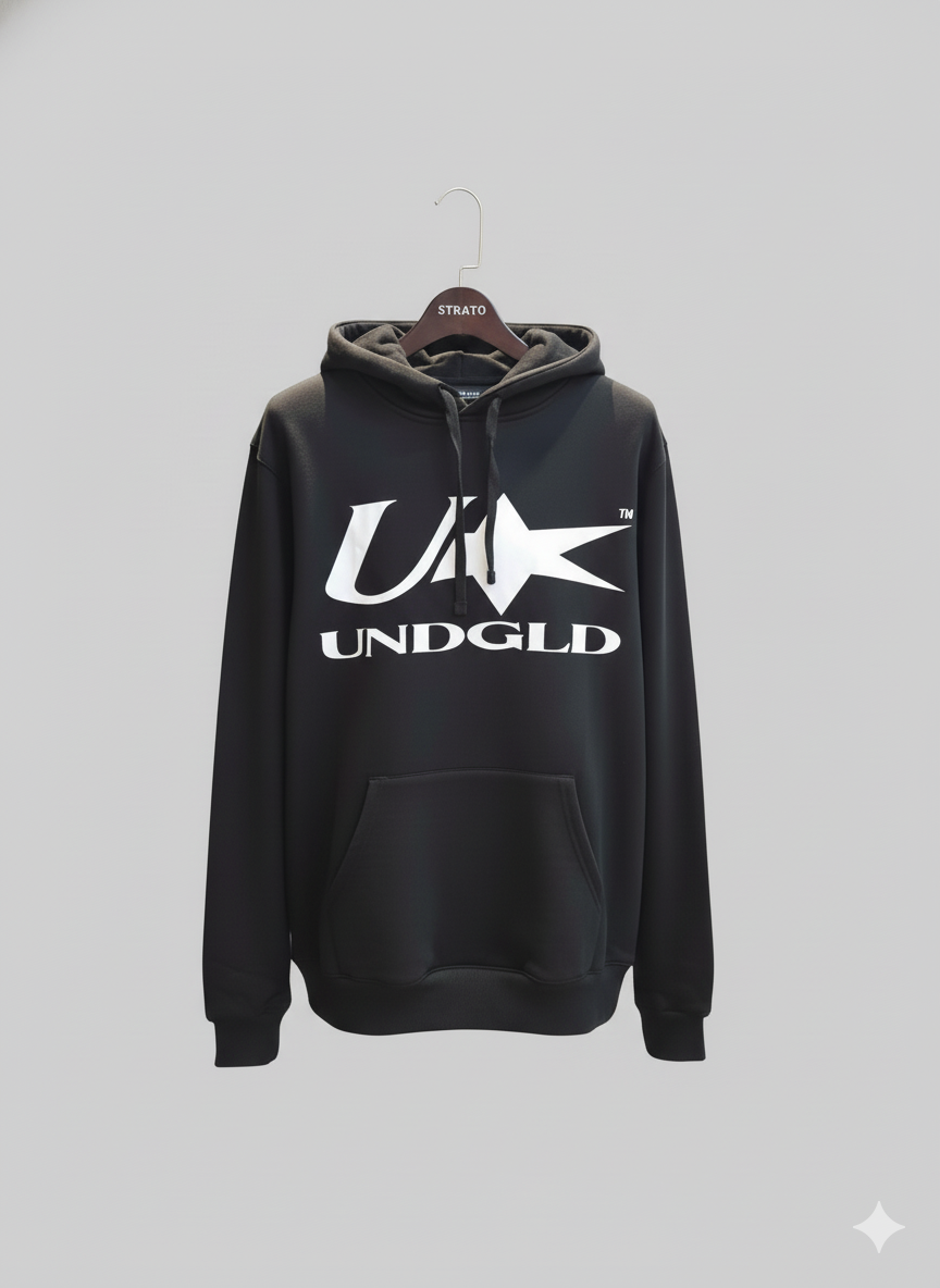 Buzo Negro “UK Edition” – Estilo Urbano con Toque Moderno