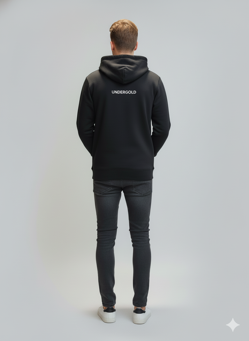 Buzo Negro Clásico con Detalle Bordado – Estilo Minimalista y Premium