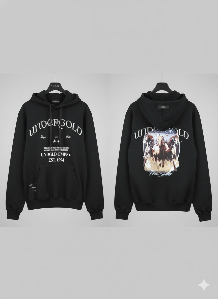 Buzo Negro Oversize – Espíritu Libre y Estilo Vintage