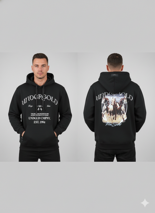 Buzo Negro Oversize – Espíritu Libre y Estilo Vintage