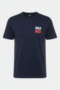 Camiseta Azul Hombre – Estilo Gráfico Moderno