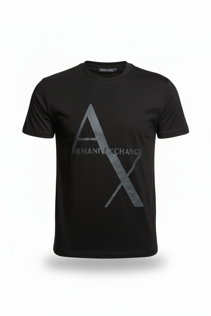 Camiseta Negra con diseño gráfico frontal