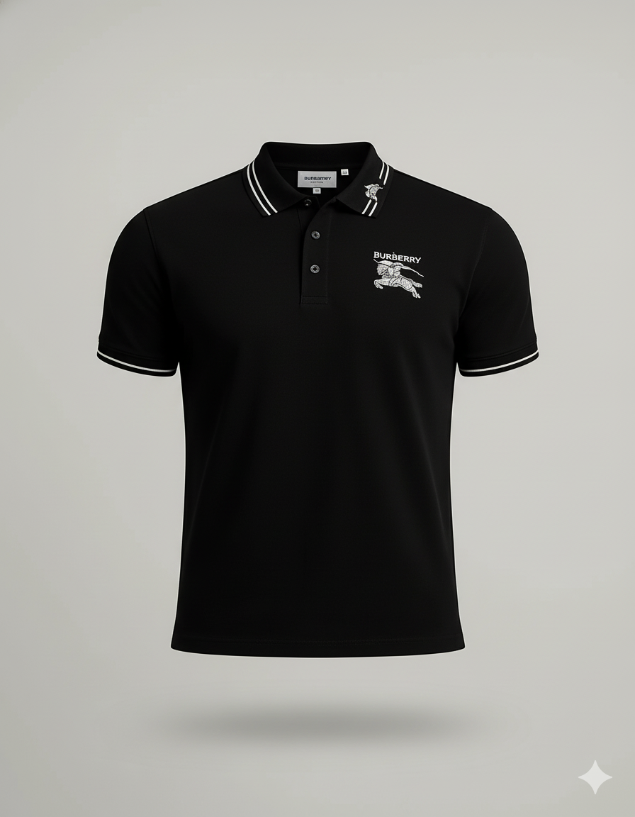 POLO NEGRO CON CABALLO BURBERRY