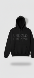 Hoodie Negro con Diseño Abstracto