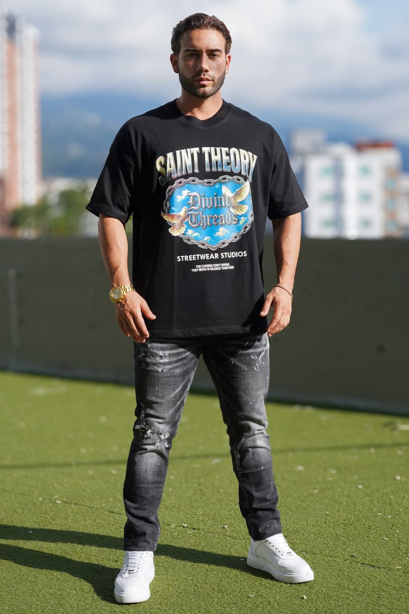 Camiseta Oversize Saint Theory – Divine Threads