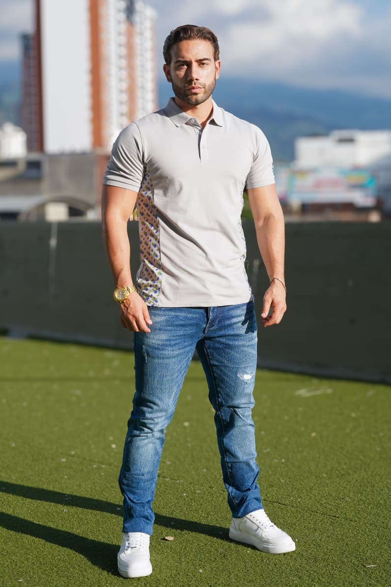 Polo masculino en tela piqué premium