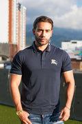 POLO AZUL OSCURO CON CABALLO