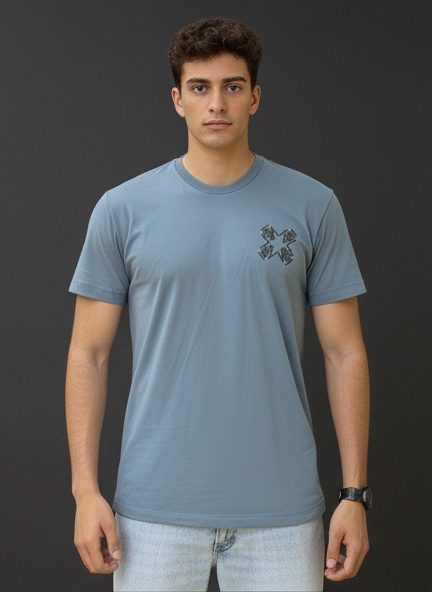 CAMISETA AZUL HORMA REGULAR