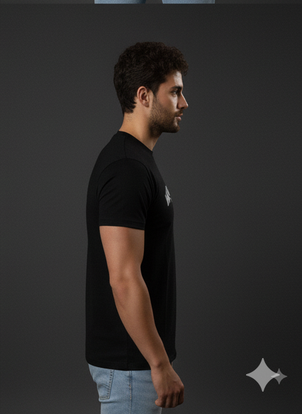 CAMISETA NEGRA HORMA REGULAR